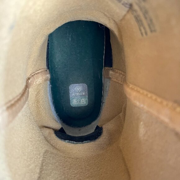 Ariat Kid's Boots Western Patriot Sand Storm Camo American Flag Mocha Suede 5 - Picture 13 of 16